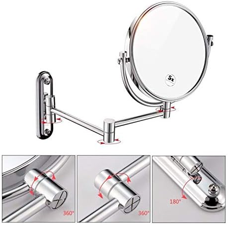 LCARY 2-Piece Aluminum Mirror for Travel