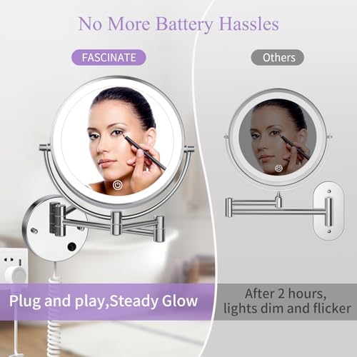 Wall-Mounted Double-Sided Makeup Mirror