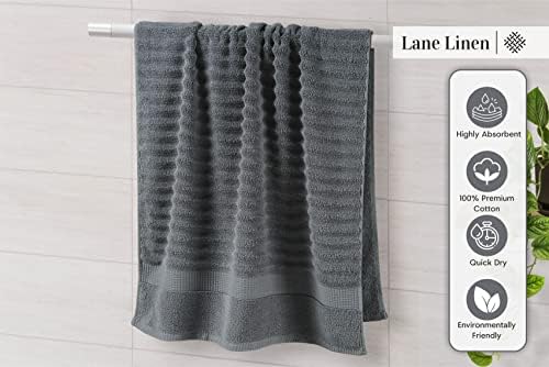 Luxury 6-Piece Bath Towel Set - Soft Absorbent Durable Space grey