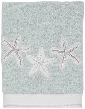 Avanti Linens - Sequin Shells Collection - Soft Absorbent Cotton Towel - 3000 x 1600
