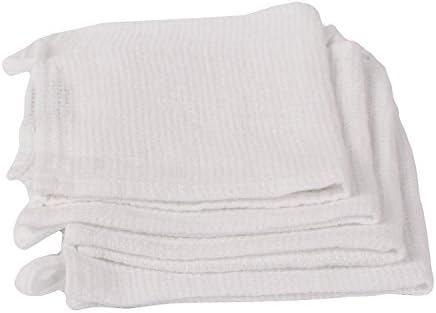 LinenMe Wash Cloths x4 12x12 Inch Optical White