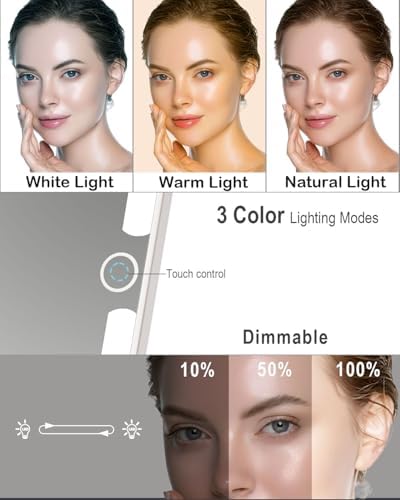 Travel Makeup Mirror with Lights