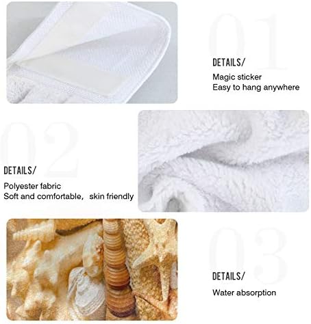 SLHKPNS Corral Sand Starfish Coral Fleece Hand Towels