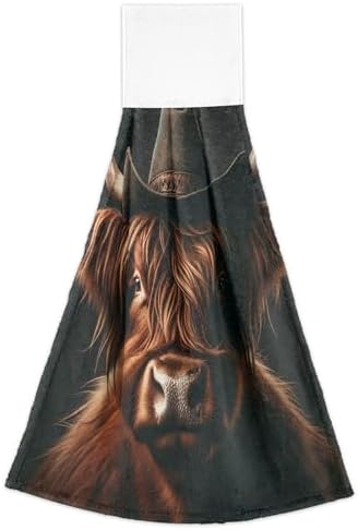 Ultra Soft Scottish Highland Cow Kitchen Towels