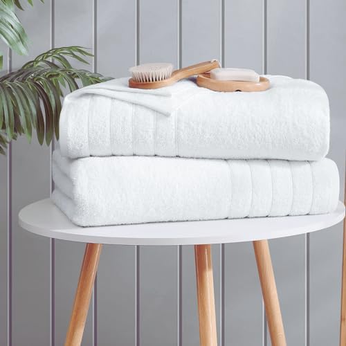 Casa Platino 4-Pack Luxury Bath Towels 30x60 Ringspun Cotton White