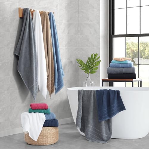 Casa Platino 4-Pack Luxury Bath Towels 30x60 Ringspun Cotton White