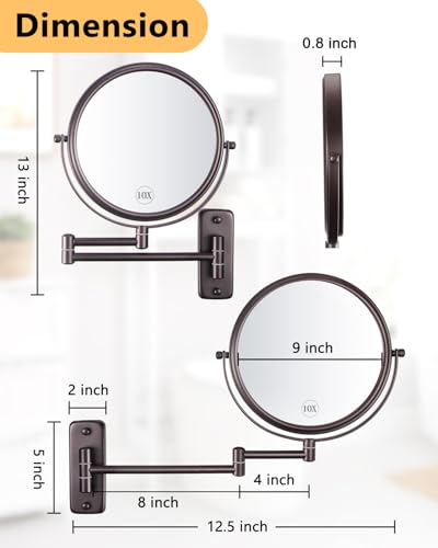 Decluttr 10x Magnifying Mirror for Makeup