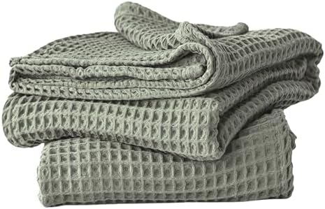 Viva Maison Waffle Bath Towel Set Soft Lightweight Luxurious