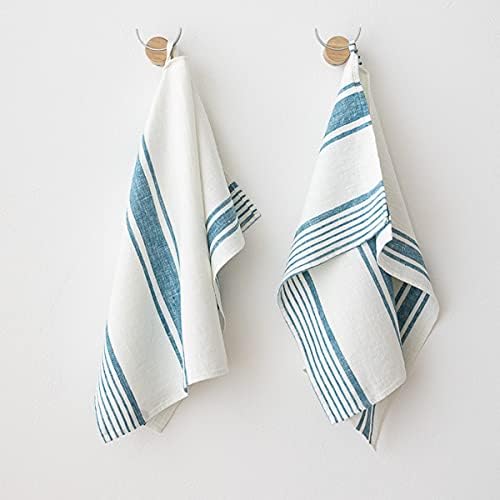 Marine Blue Tuscany Linen Towels Set