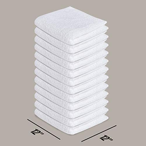 High-Quality Soft Cotton Ring-Spun WashCloths for Face Body 12x12