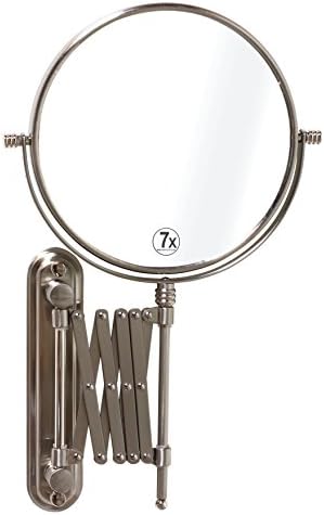 Wall-Mount Extendable Mirror for MakeUp or Beauty