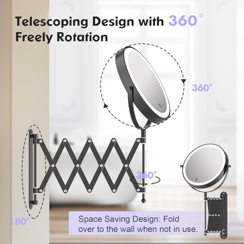 FASCINATE Wall-Mounted Reusable 8-10x Magnifying Mirror