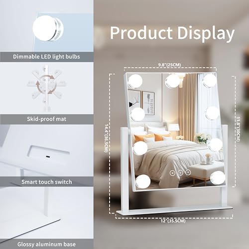 Kotdning Lighted Vanity Mirror with 3 Lighting Modes