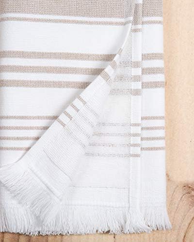 2-Piece Soft Absorbent Turkish White Hand Towels