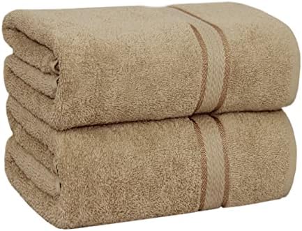 COTTON CRAFT Ultra-Soft Luxury Bath Towels - 2-Pack 35x70 inches Machine Washable