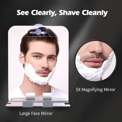 Shinova Shower Mirror - Fogless with 5X Magnifier