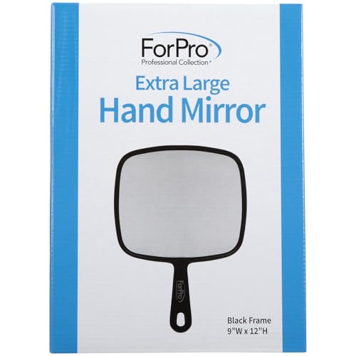 Professional Extra Large Hand Mirror with Handle