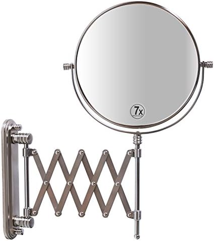 Wall-Mount Extendable Mirror for MakeUp or Beauty