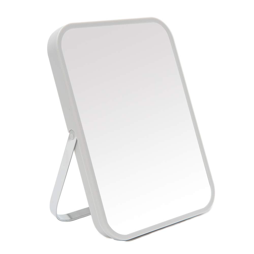 YEAKE 8 Inch Portable Folding Makeup Mirror with Metal Stand Gray