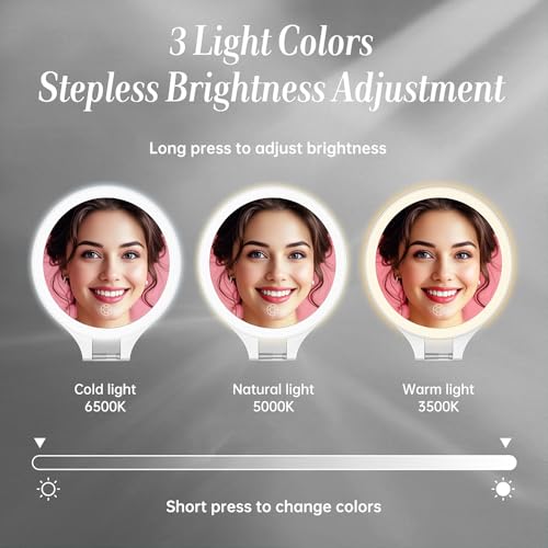 Luxspire 10x Double Sided Makeup Mirror with Light