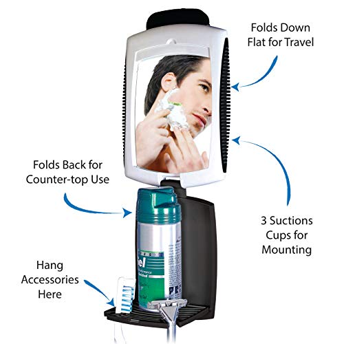 Perfect Zadro ZFogless Travel Shower Shaving Mirror Black