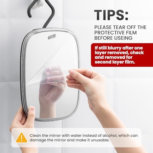 Fog-Free Portable TAILI shower mirror for easy shaving