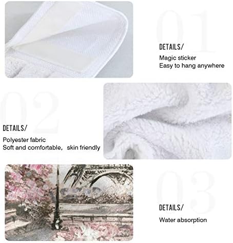 Paris Eiffel Tower Spring Kitchen Hand Towels 2-Piece Pink Set