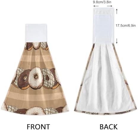 Seamless Donut Kitchen Hand Towels Set of 2