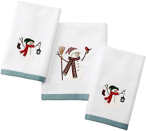 Avanti Linens Snowman Park Collection Fingertip Towels Multicolor