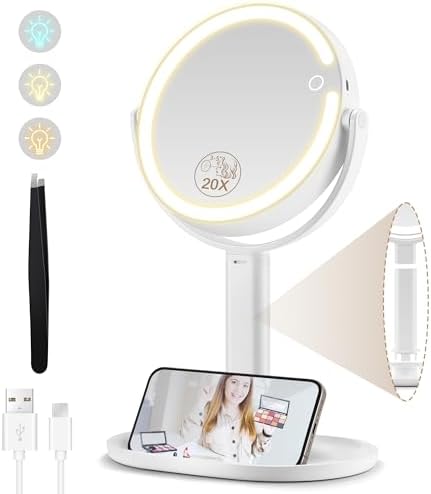 Makeup Mirror with Lights by MOMOKUBA