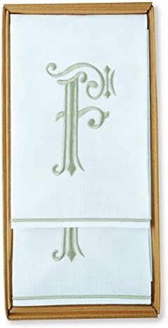 Mud Pie Initial Fingertip Towel Set 16 x 11 - Perfect for Gifting