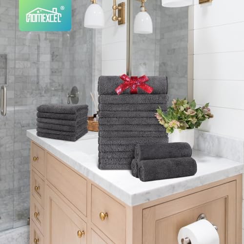HOMEXCEL Grey Hand Towels