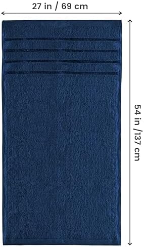 Utopia Towels 4 Pack Premium Viscose Bath Towels Set Navy