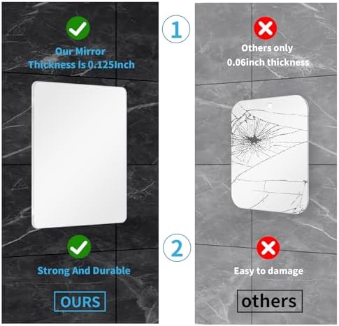 Fogless Shower Mirror with Razor Holder for Easy Shaving Safety