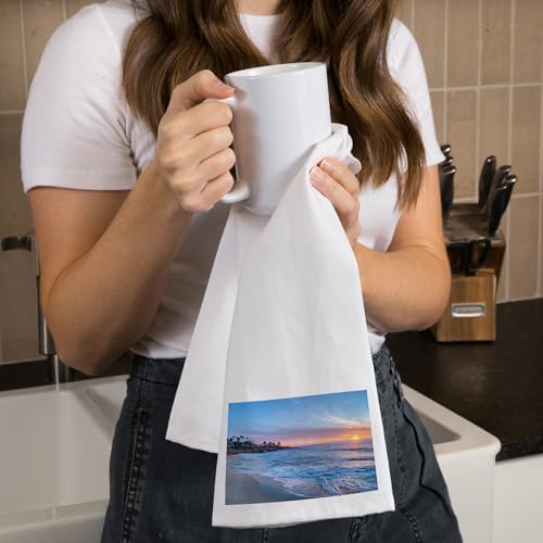 Beach Towel with Sunset Design