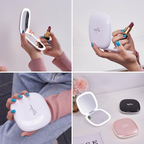 MmmoDo Compact LED Magnifying Mirror for Women