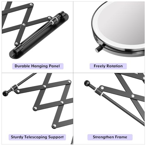 FASCINATE Wall-Mounted Reusable 8-10x Magnifying Mirror