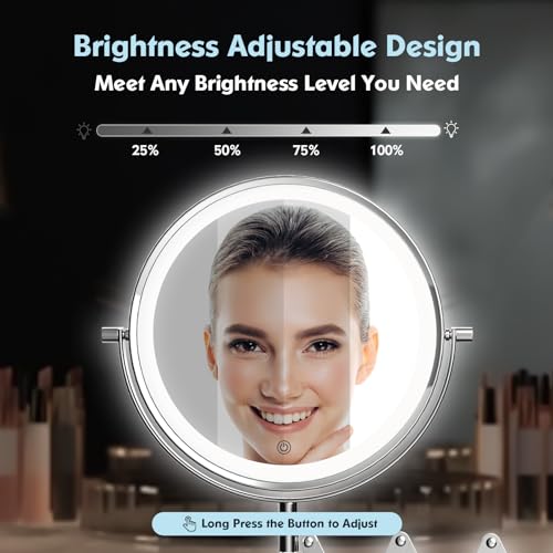 Vibrant 8-10X Wall-Mounted Makeup Mirror