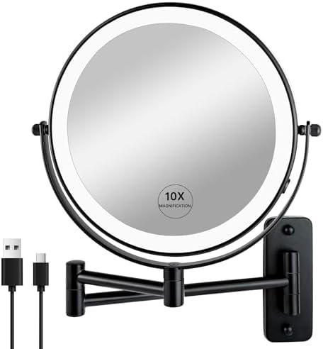 JANEEVA 8 Wall-Mounted Lighted Makeup Mirror