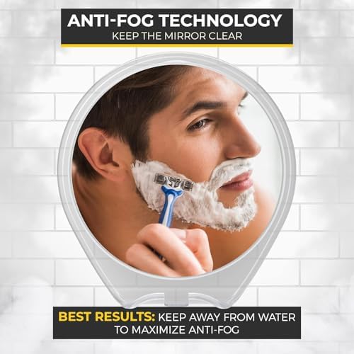 HoneyBull Compact Shower Mirror for Smooth Shaving