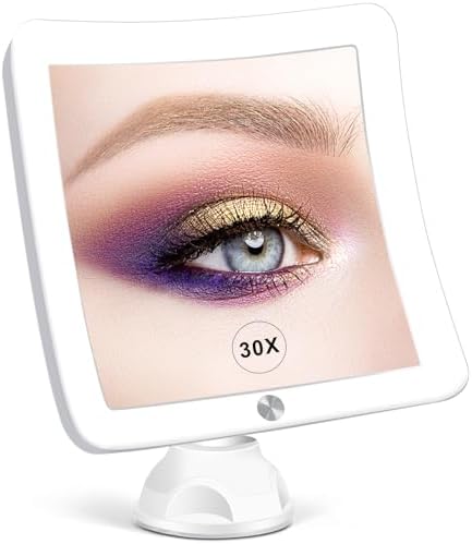 30x Lighted Magnifying Mirror w Suction