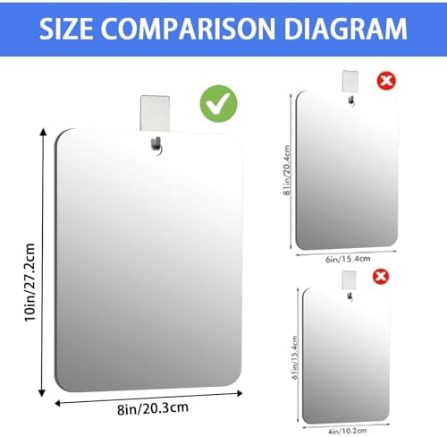 Canhard Unbreakable 108x7-inch shower mirror Portable Travel-Friendly