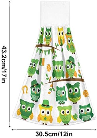 St Patricks Day Owls Kitchen Towels