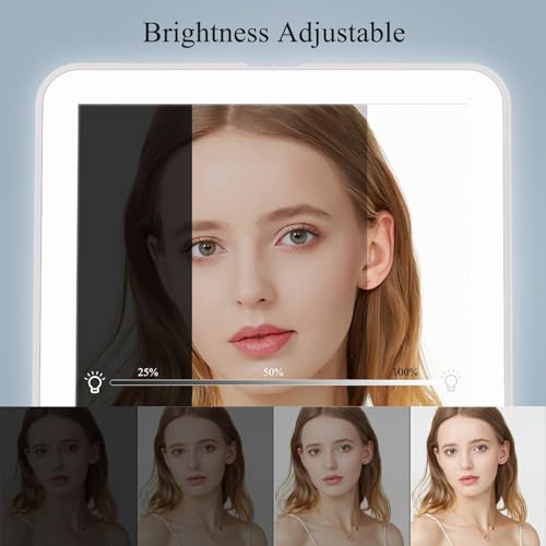 FUNTOUCH Rechargeable Travel Makeup Mirror with 72 LED Lights