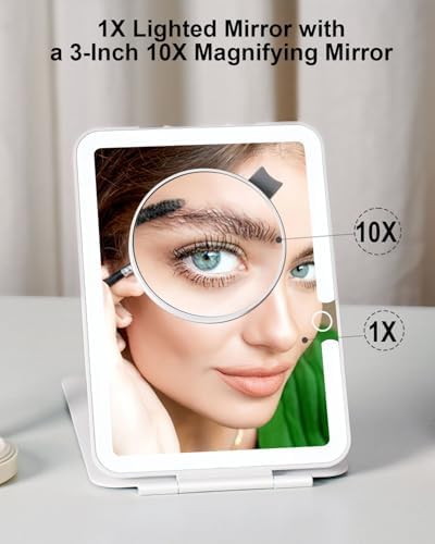 Travel Makeup Mirror with Lights