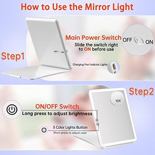 1800mAh Rechargeable Makeup Mirror