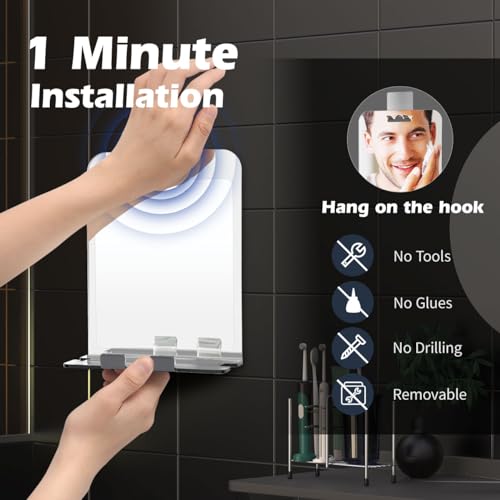 Shinova Shower Mirror - Fogless with 5X Magnifier