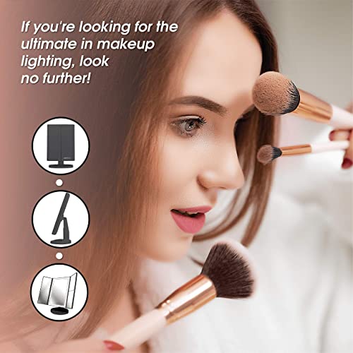 36 LED Touch-Screen Makeup Mirror with 123X Magnification