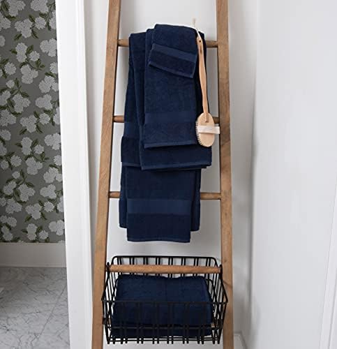COTTON CRAFT Hotel Spa Bath Sheet - 40x80 - Navy 2Pack
