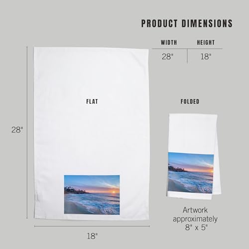 Beach Towel with Sunset Design